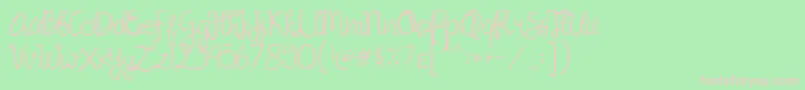 Sandat Font – Pink Fonts on Green Background