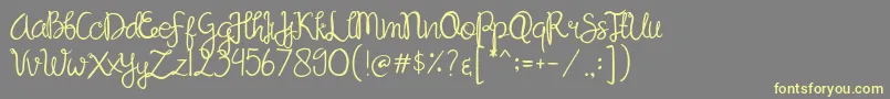 Sandat-fontti – keltaiset fontit harmaalla taustalla