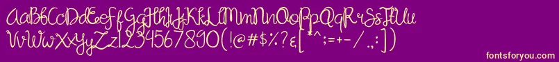 Sandat Font – Yellow Fonts on Purple Background