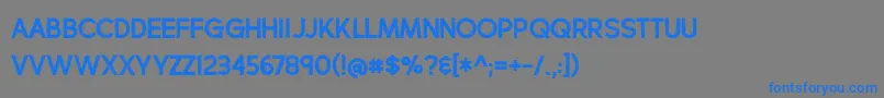 BmdCharbroil-Schriftart – Blaue Schriften auf grauem Hintergrund