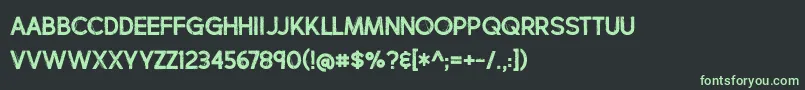 BmdCharbroil-fontti – vihreät fontit mustalla taustalla