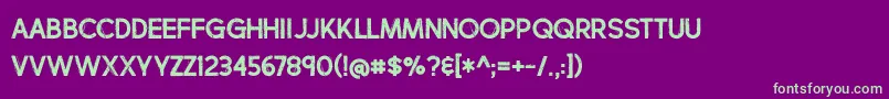 BmdCharbroil Font – Green Fonts on Purple Background