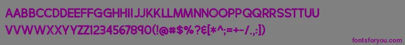 BmdCharbroil-fontti – violetit fontit harmaalla taustalla