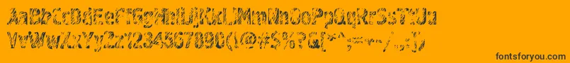 Graffiti3c-Schriftart – Schwarze Schriften auf orangefarbenem Hintergrund