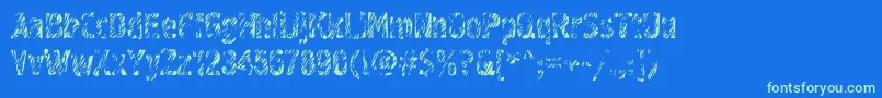 Graffiti3c Font – Green Fonts on Blue Background