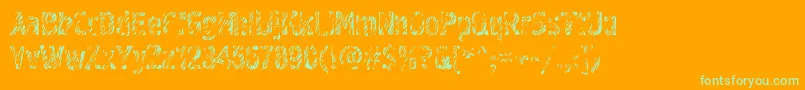 Graffiti3c Font – Green Fonts on Orange Background