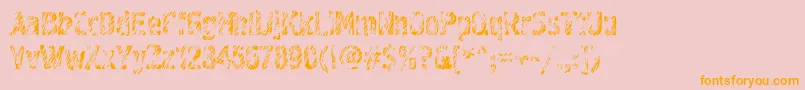 Graffiti3c-Schriftart – Orangefarbene Schriften auf rosa Hintergrund