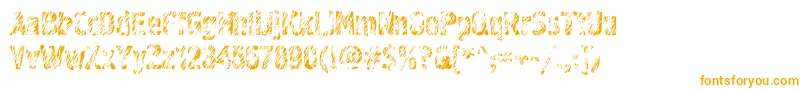 Graffiti3c-Schriftart – Orangefarbene Schriften auf weißem Hintergrund