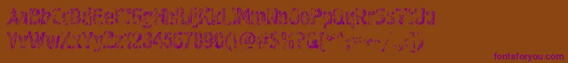 Graffiti3c Font – Purple Fonts on Brown Background