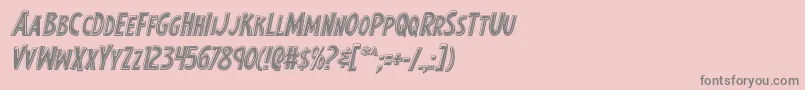 Earthsmightiestbevelital Font – Gray Fonts on Pink Background