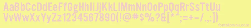 Ultramagnetic Font – Pink Fonts on Yellow Background