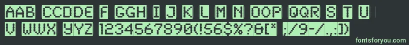 Шрифт SynchroReversedLetPlain.1.0 – зелёные шрифты на чёрном фоне