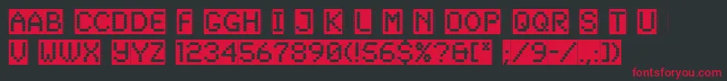 Шрифт SynchroReversedLetPlain.1.0 – красные шрифты на чёрном фоне