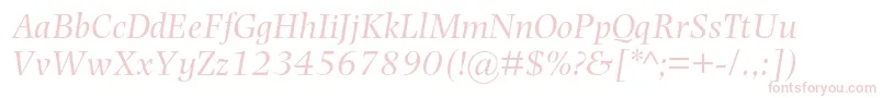 PhotinamtstdItalic Font – Pink Fonts on White Background