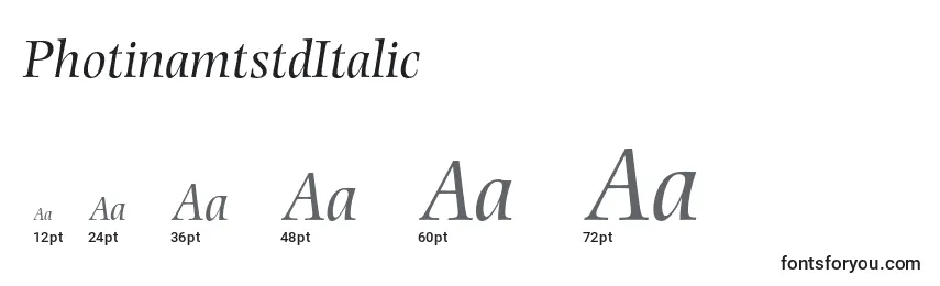 Размеры шрифта PhotinamtstdItalic