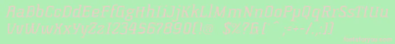 KorneuburgslablightLightitalic Font – Pink Fonts on Green Background