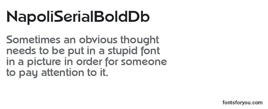 Review of the NapoliSerialBoldDb Font