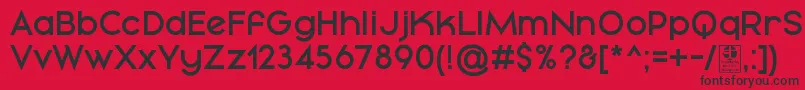 MayekaDemiBoldDemo Font – Black Fonts on Red Background