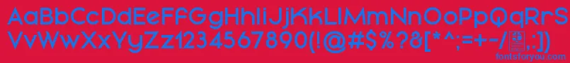 MayekaDemiBoldDemo Font – Blue Fonts on Red Background