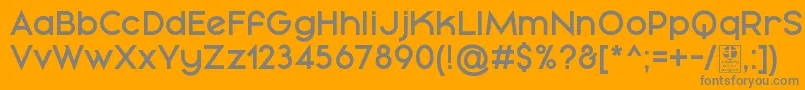 MayekaDemiBoldDemo Font – Gray Fonts on Orange Background
