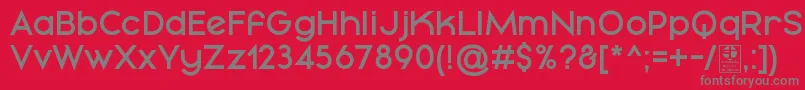 MayekaDemiBoldDemo Font – Gray Fonts on Red Background