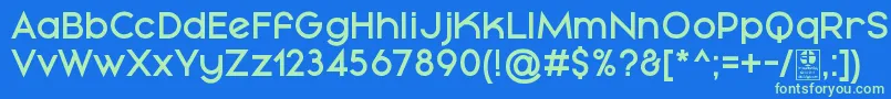 MayekaDemiBoldDemo Font – Green Fonts on Blue Background