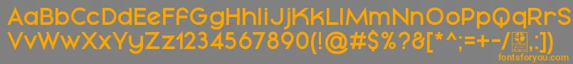 MayekaDemiBoldDemo Font – Orange Fonts on Gray Background