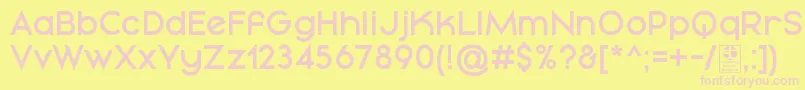 MayekaDemiBoldDemo Font – Pink Fonts on Yellow Background