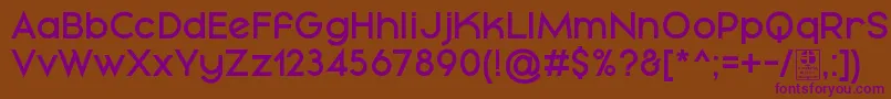 MayekaDemiBoldDemo Font – Purple Fonts on Brown Background