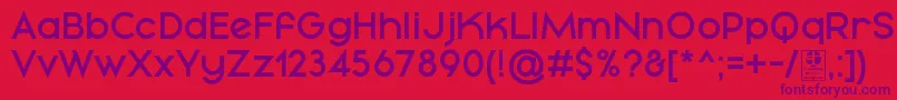 MayekaDemiBoldDemo Font – Purple Fonts on Red Background