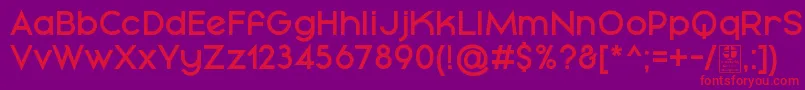 MayekaDemiBoldDemo Font – Red Fonts on Purple Background