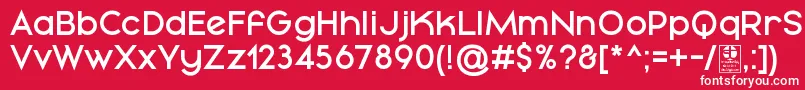 MayekaDemiBoldDemo Font – White Fonts on Red Background