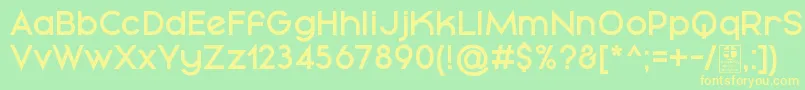 MayekaDemiBoldDemo Font – Yellow Fonts on Green Background