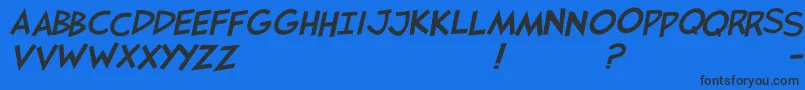 Jaysfxitalic Font – Black Fonts on Blue Background