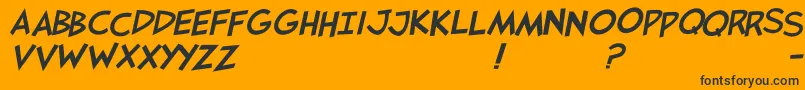 Jaysfxitalic Font – Black Fonts on Orange Background