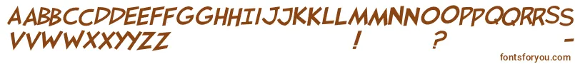 Jaysfxitalic-fontti – ruskeat fontit valkoisella taustalla