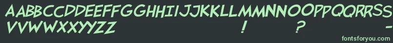 Jaysfxitalic Font – Green Fonts on Black Background