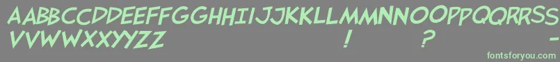 Jaysfxitalic Font – Green Fonts on Gray Background