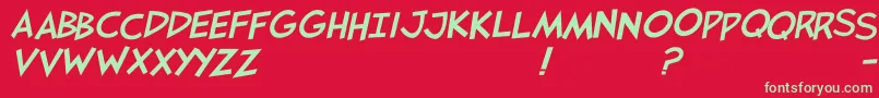 Jaysfxitalic Font – Green Fonts on Red Background