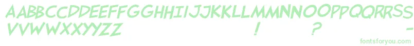 Fonte Jaysfxitalic – fontes verdes em um fundo branco