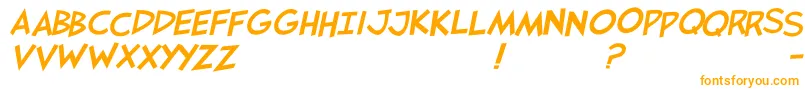 Jaysfxitalic Font – Orange Fonts on White Background