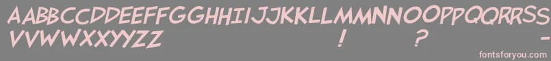 Шрифт Jaysfxitalic – розовые шрифты на сером фоне