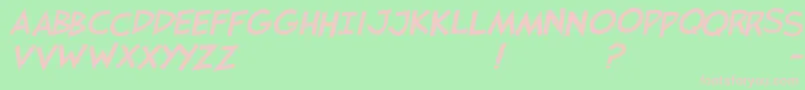 Jaysfxitalic Font – Pink Fonts on Green Background