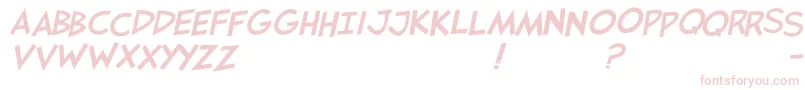 フォントJaysfxitalic – 白い背景にピンクのフォント