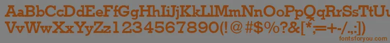 StymieBold-Schriftart – Braune Schriften auf grauem Hintergrund