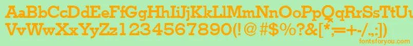 StymieBold Font – Orange Fonts on Green Background