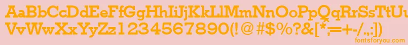 StymieBold Font – Orange Fonts on Pink Background