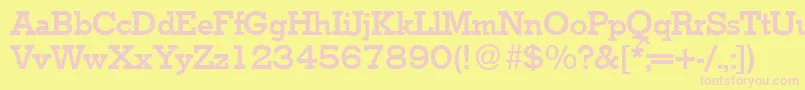 StymieBold Font – Pink Fonts on Yellow Background