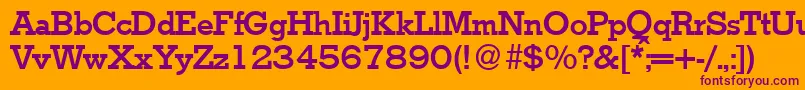 StymieBold Font – Purple Fonts on Orange Background