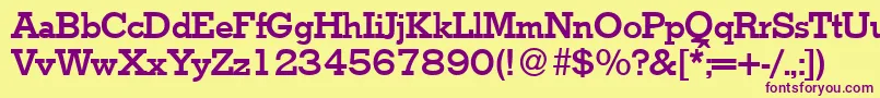 StymieBold Font – Purple Fonts on Yellow Background